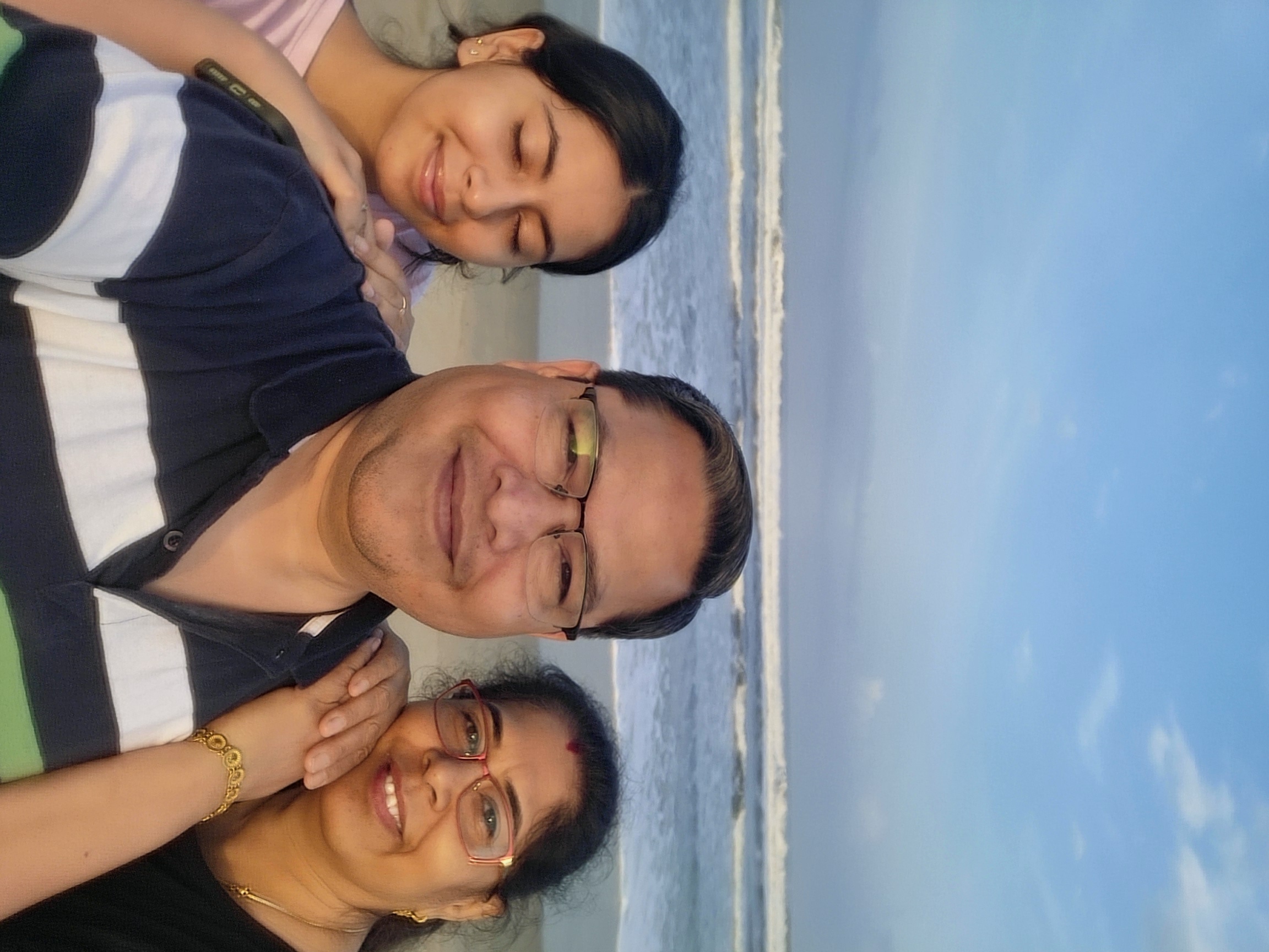 image of family at Goa beach